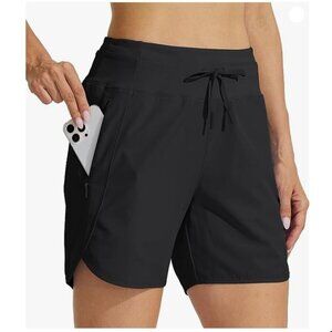 5" Athletic Running Shorts Quick Dry Workout, Zipper Pocket SMALL